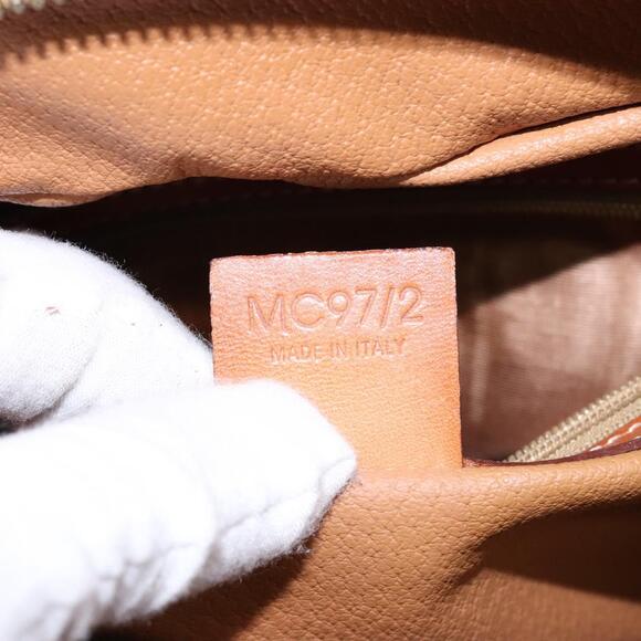 CELINE Macadam Canvas Hand Bag Pvc Leather Brown Gold - Picture 13 of 13